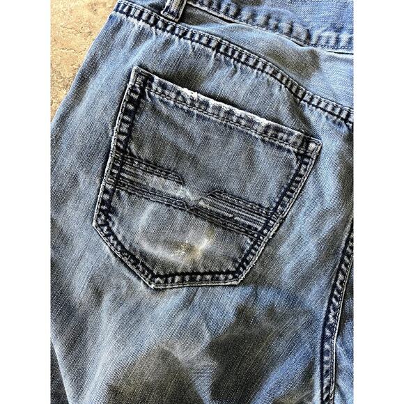 Safari Boot cut denim jeans, men's size 36 x 32L * Snuff Can Ring Pocket. - Picture 7 of 9